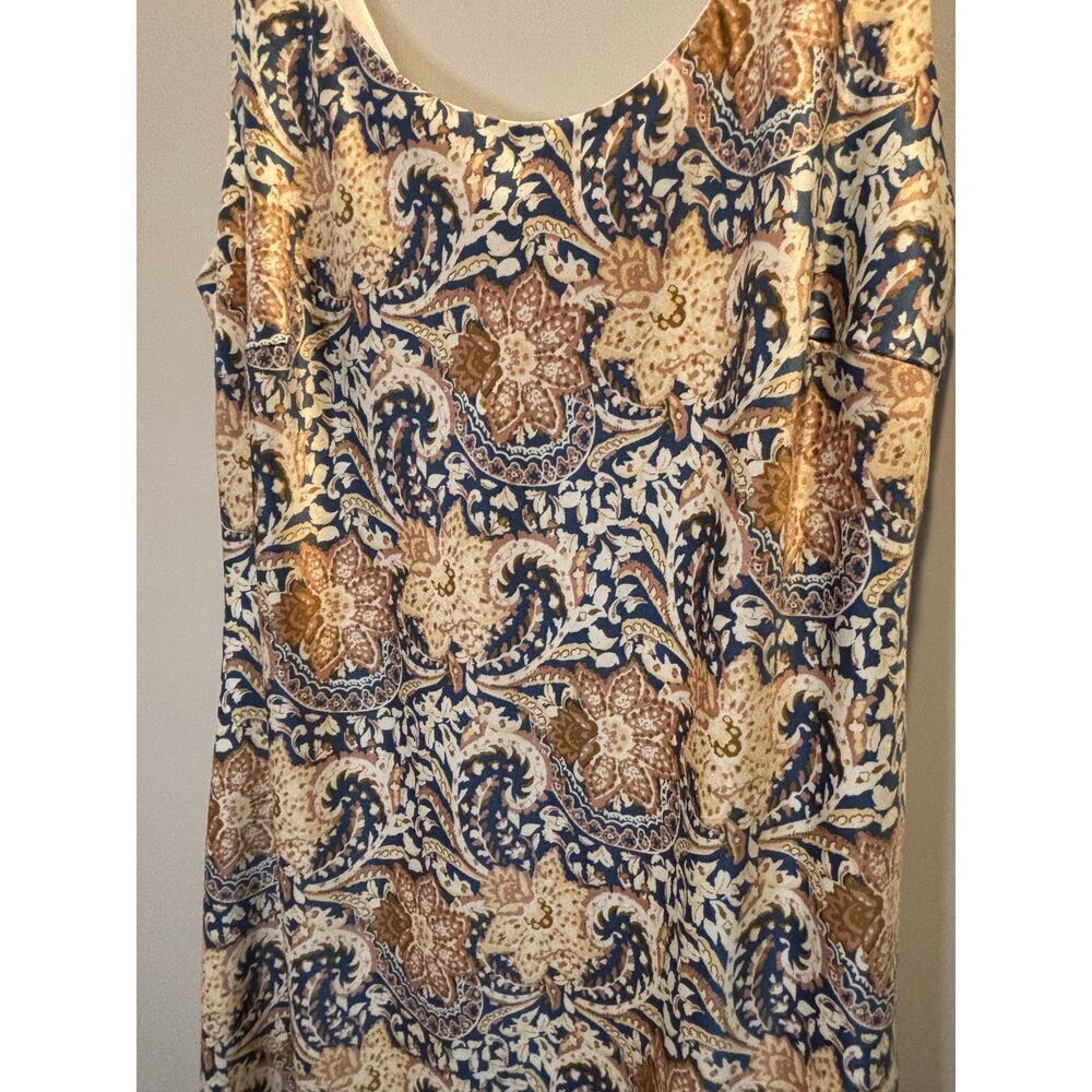 Drew Anthropologie Sleeveless Shift Dress in Blue Paisley $238 Medium - Picture 3 of 4